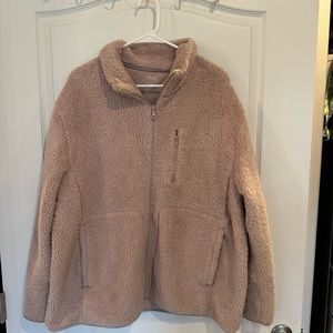 girlfriend collective full zip fleece jacket. Size xxl